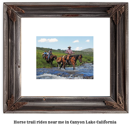 horse trail rides near me in Canyon Lake, California